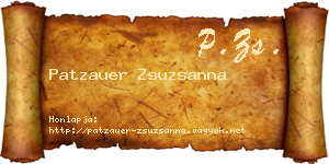Patzauer Zsuzsanna névjegykártya