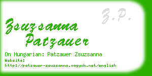zsuzsanna patzauer business card